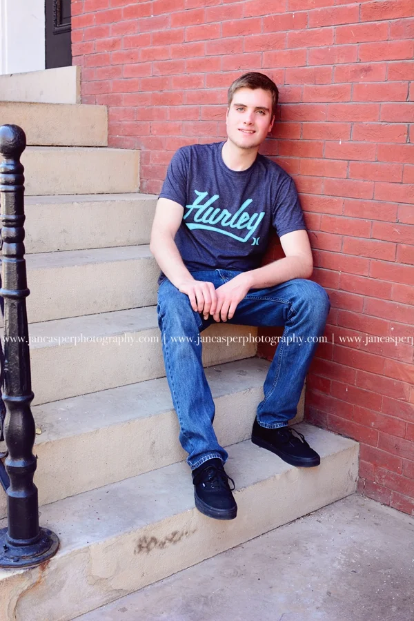 downtown Norfolk Freemason senior portrait Jan Casper Photography Virginia