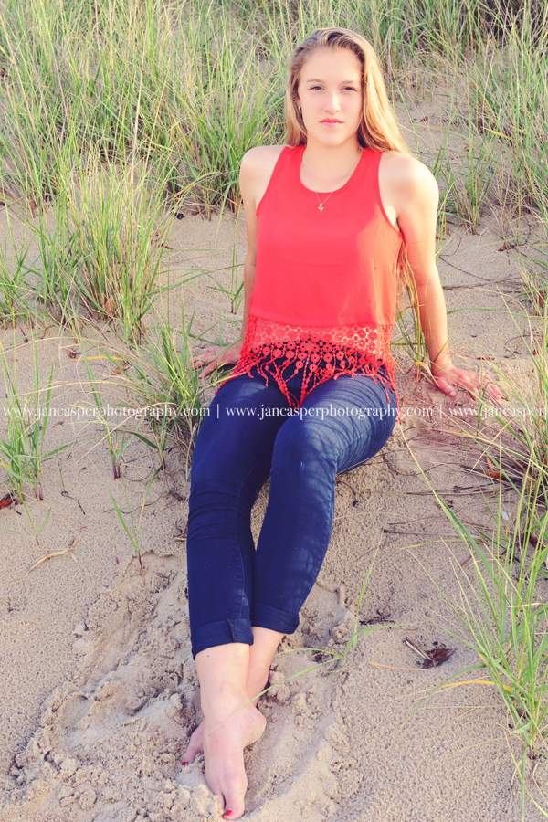 Ocean View beach Norfolk Virginia senior portrait Jan Casper Photography