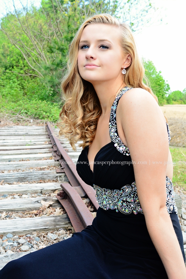 Virginia Beach railroad track Virginia senior portrait Jan Casper Photography