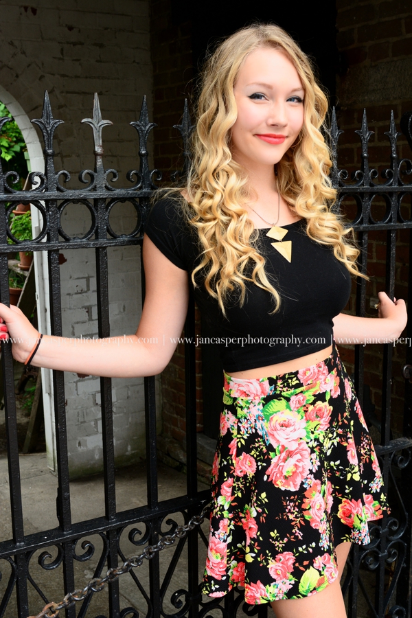 Freemason street downtown Norfolk senior portrait Virginia Jan Casper Photography