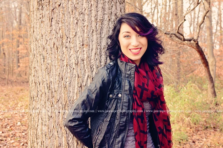 Oak Grove Lake Park Chesapeake Virginia fall senior portrait Jan Casper Photography