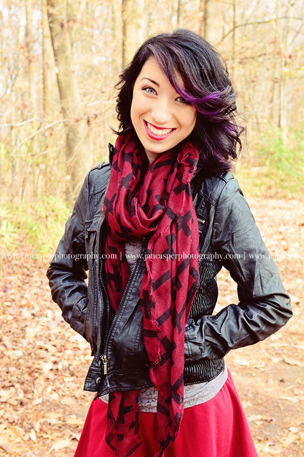 Oak Grove Lake Park Chesapeake Virginia fall senior portrait Jan Casper Photography