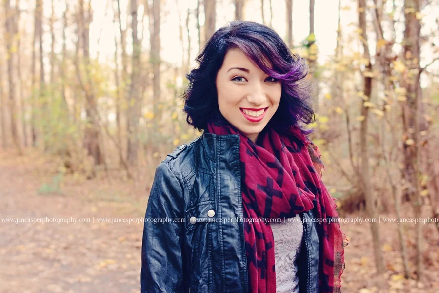 Oak Grove Lake Park Chesapeake Virginia fall senior portrait Jan Casper Photography