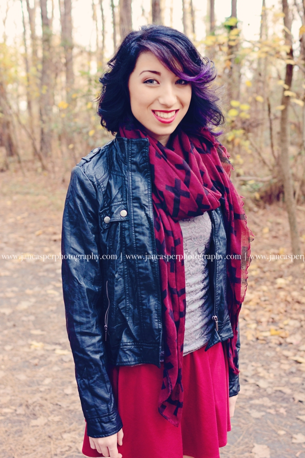 Oak Grove Lake Park Chesapeake Virginia fall senior portrait Jan Casper Photography