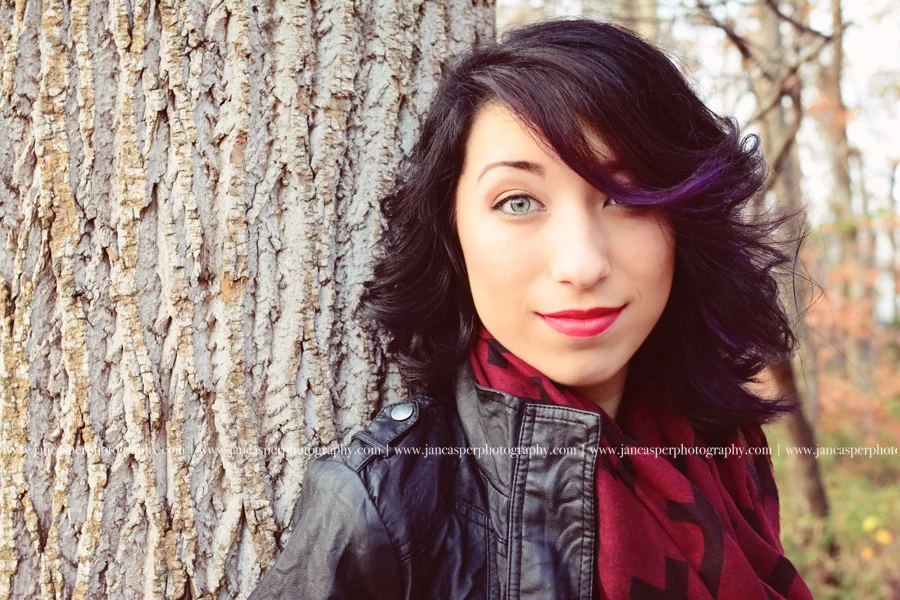 Oak Grove Lake Park Chesapeake Virginia fall senior portrait Jan Casper Photography