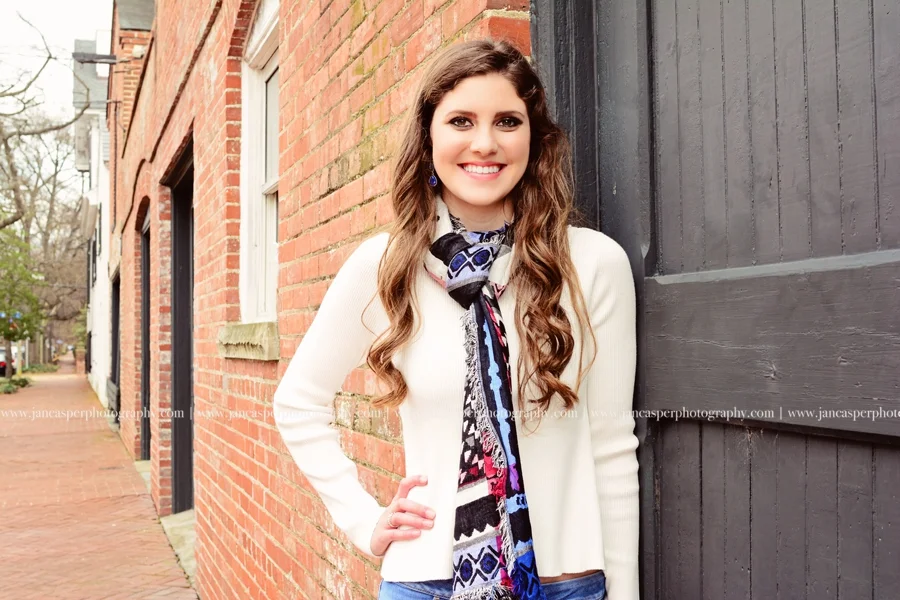Freemason street downtown Norfolk Virginia senior portrait Jan Casper Photography