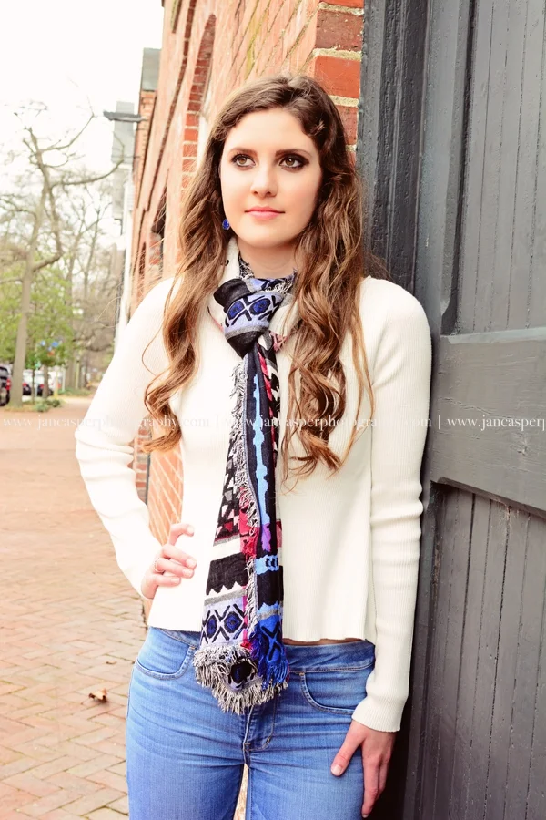 Freemason street downtown Norfolk Virginia senior portrait Jan Casper Photography