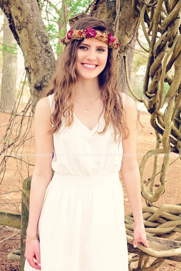 Norfolk Botanical Garden Virginia senior portrait Jan Casper Photography