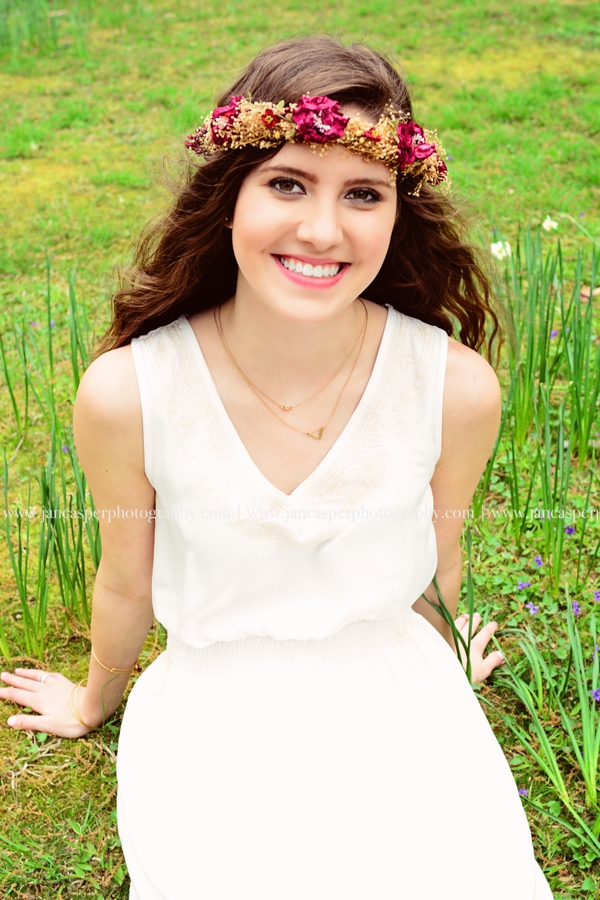 Norfolk Botanical Garden Virginia senior portrait Jan Casper Photography