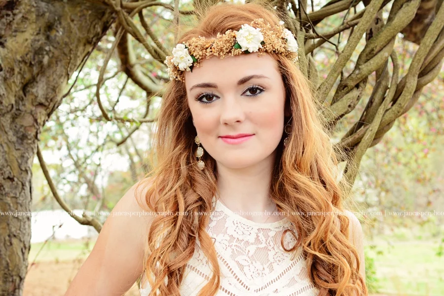 Norfolk Botanical Garden Virginia senior portrait Jan Casper Photography