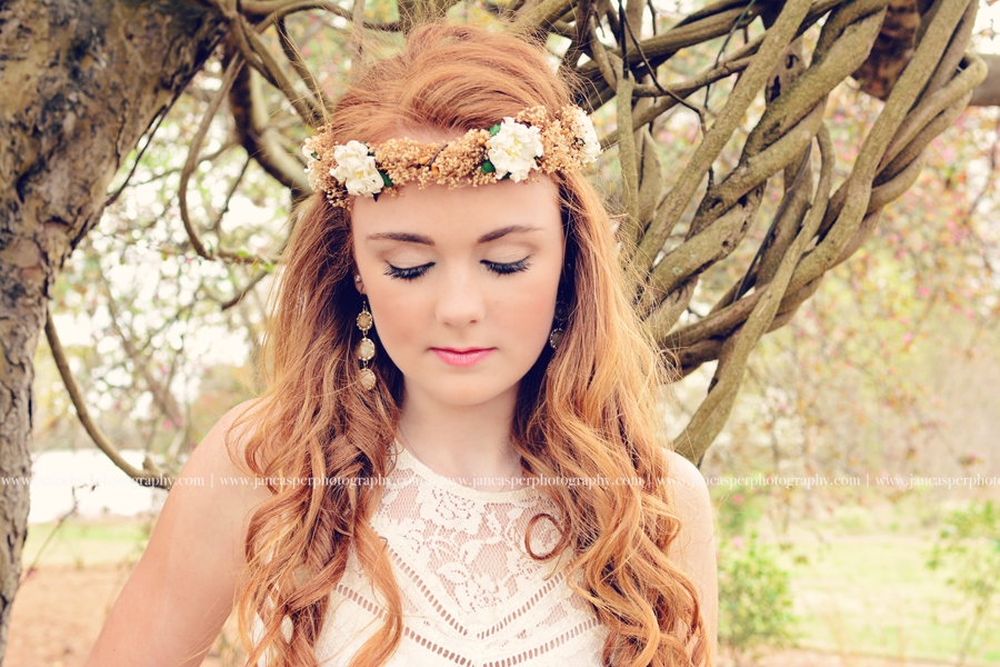 Norfolk Botanical Garden Virginia senior portrait Jan Casper Photography