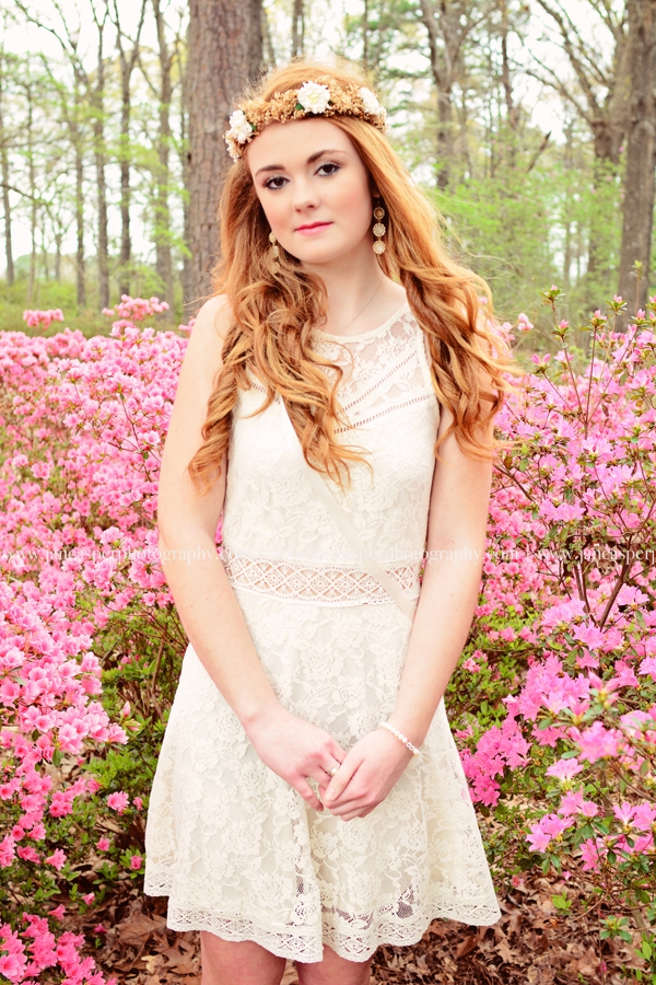 Norfolk Botanical Garden Virginia senior portrait Jan Casper Photography