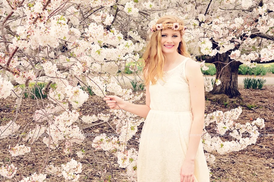 Norfolk Botanical Garden Virginia senior portrait Jan Casper Photography