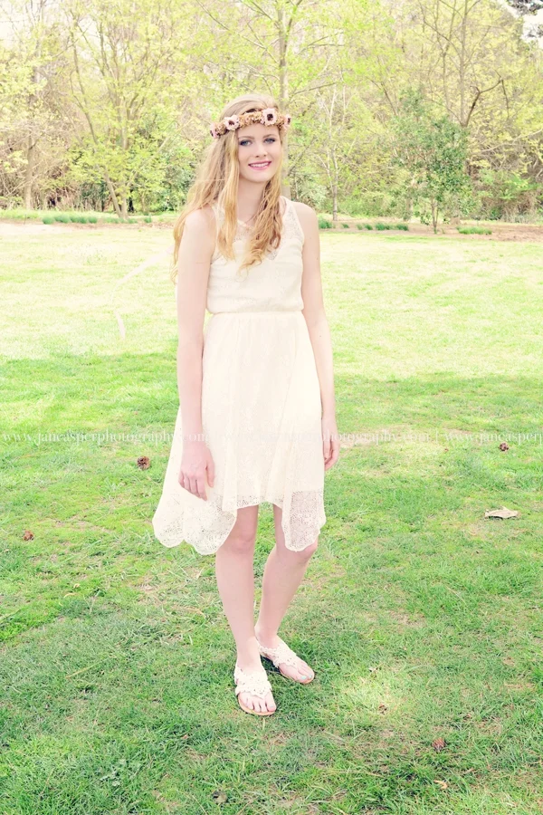 Norfolk Botanical Garden Virginia senior portrait Jan Casper Photography
