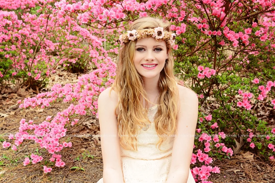 Norfolk Botanical Garden Virginia senior portrait Jan Casper Photography