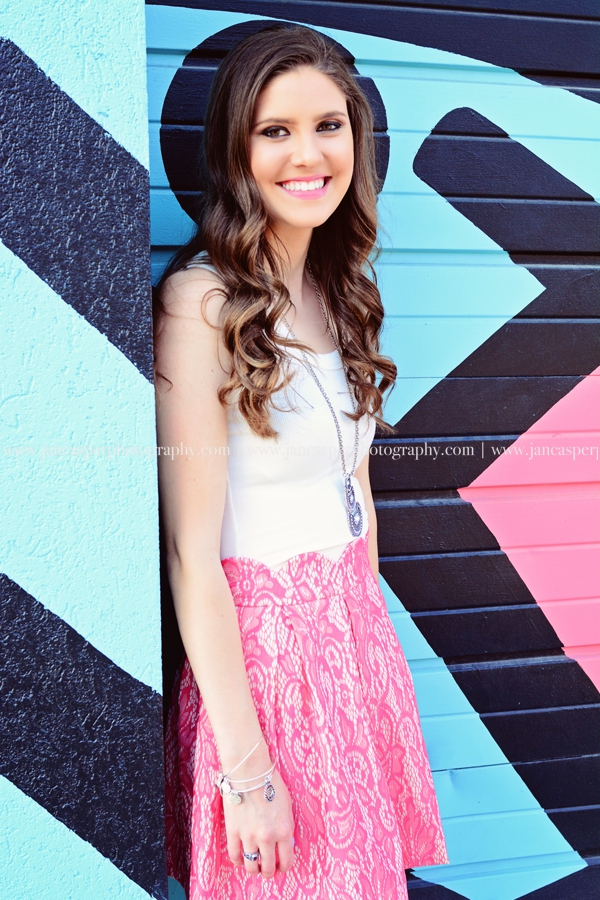 Neon District Norfolk Virginia senior portrait Jan Casper Photography