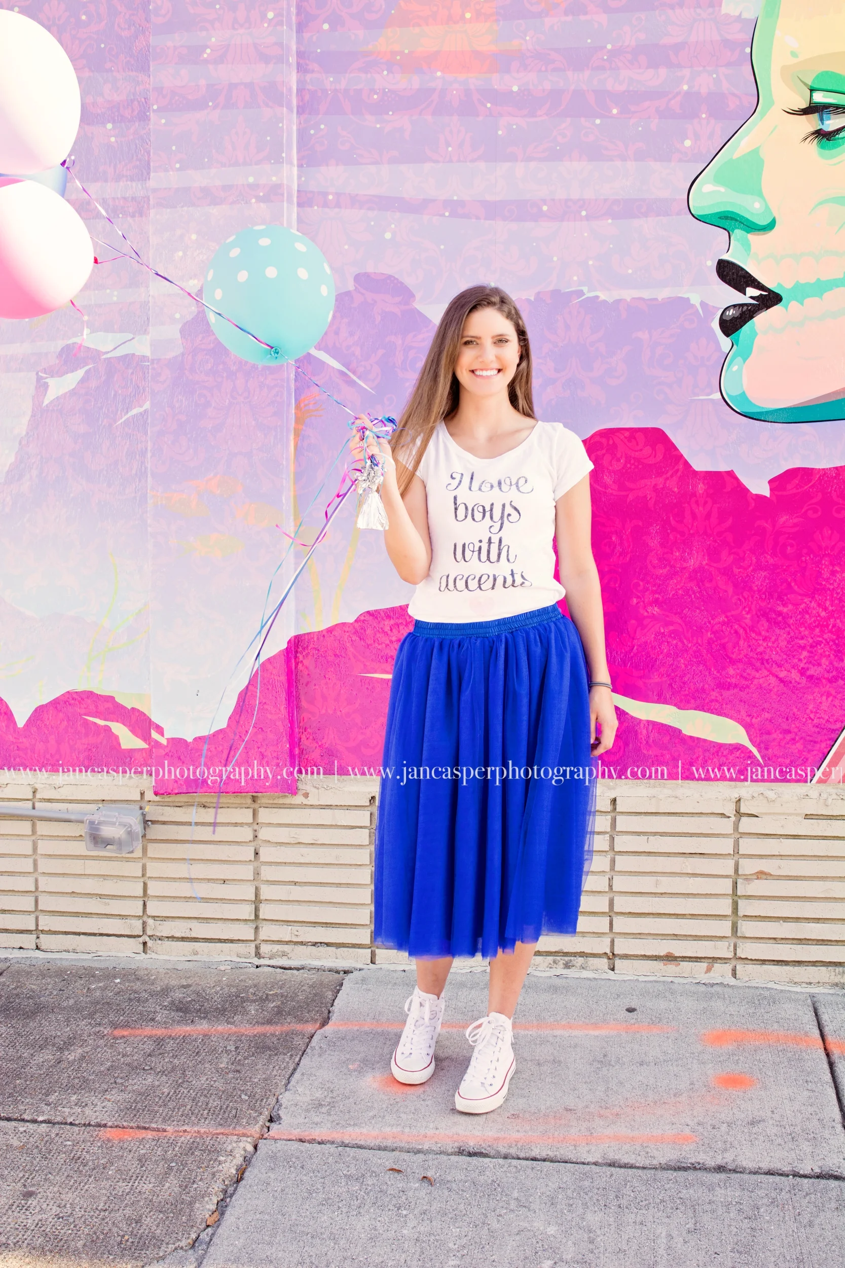 Norfolk Neon District senior portrait Jan Casper Photography
