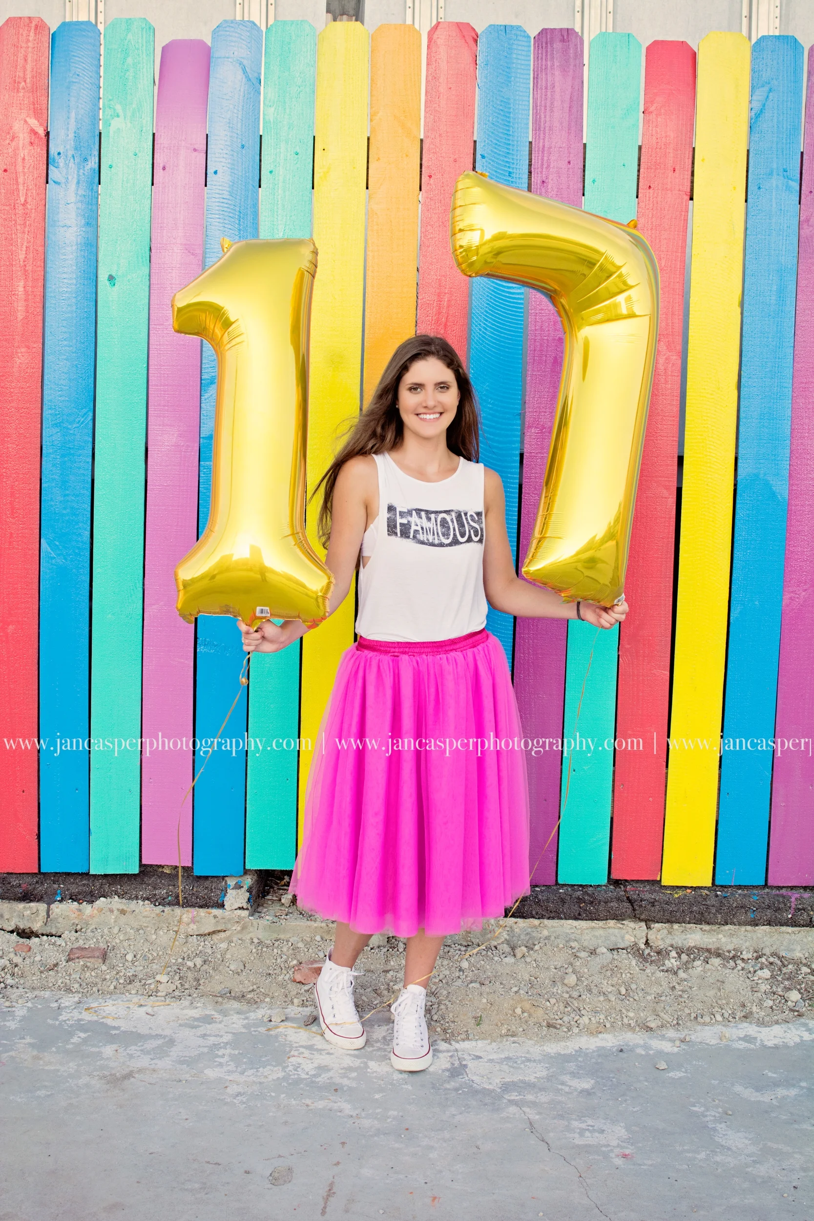 Norfolk Neon District senior portrait Jan Casper Photography