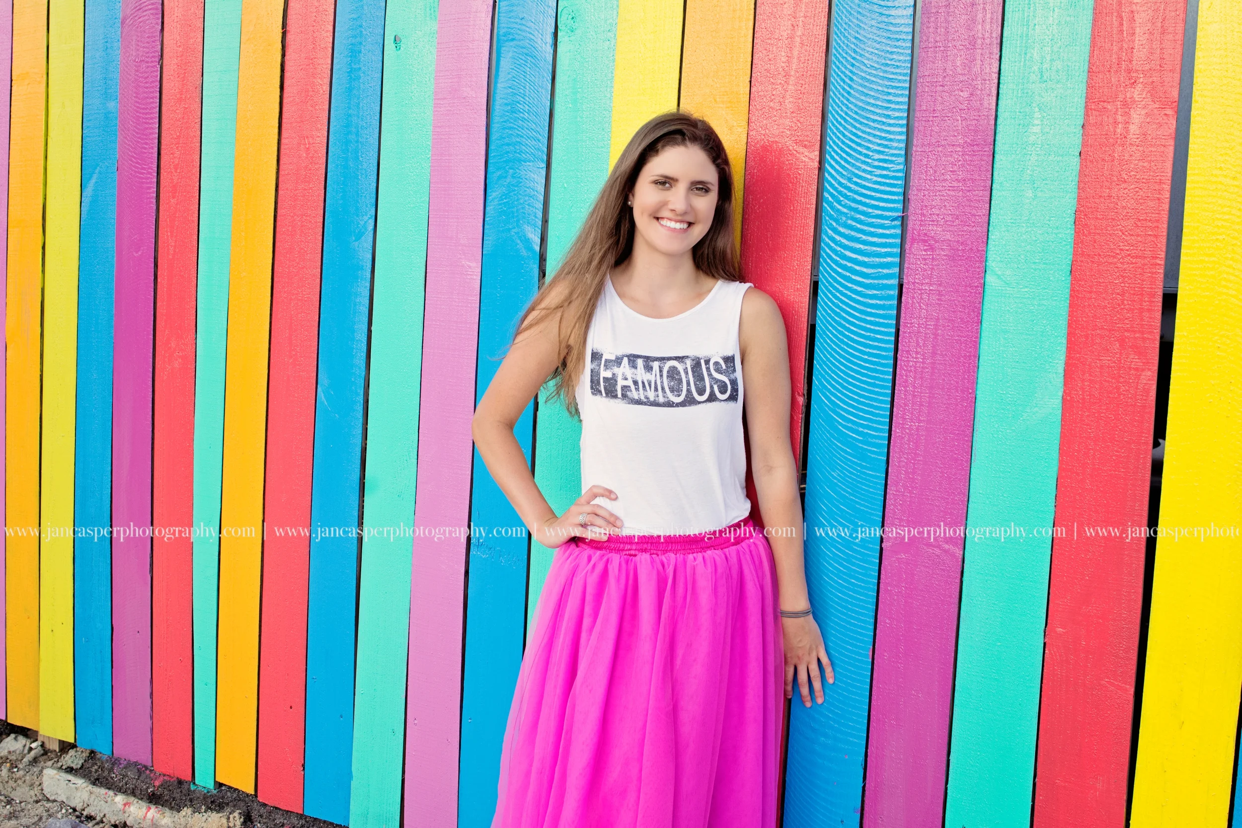 Norfolk Neon District senior portrait Jan Casper Photography