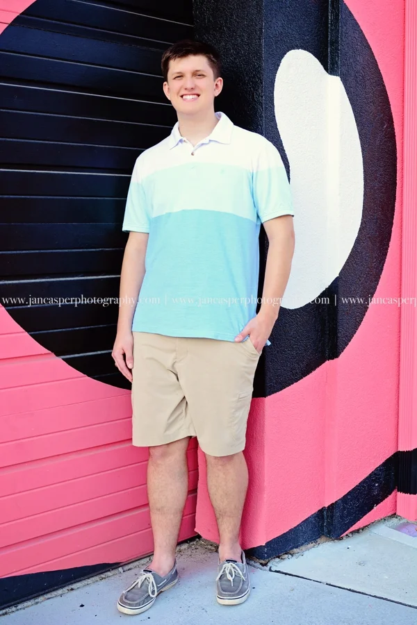 Neon District Norfolk senior portrait Jan Casper Photography Virginia