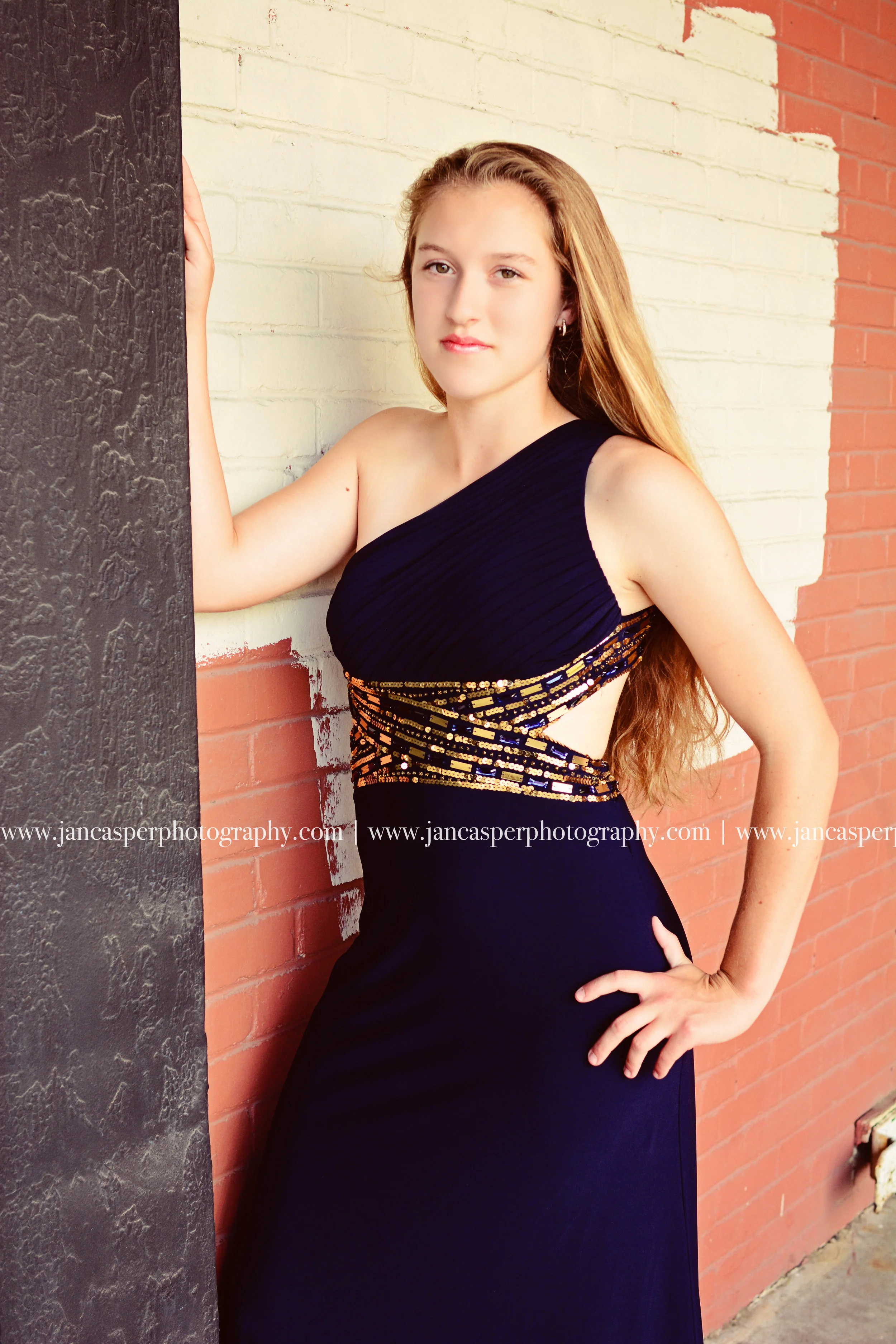senior portrait Virginia Beach Jan Casper Photography prom dress Virginia