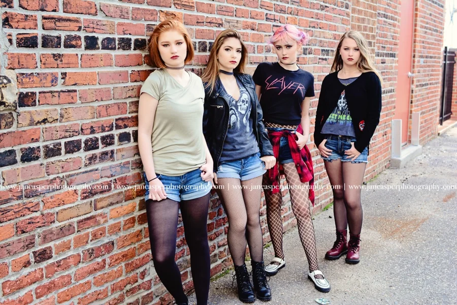 senior portrait neon arts district Norfolk Jan Casper Photography Virginia