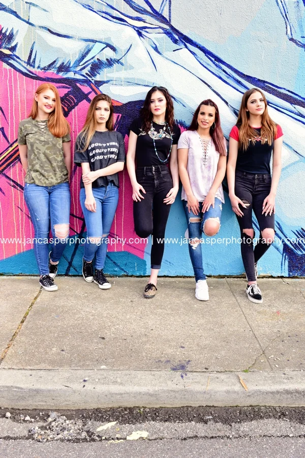 senior portrait downtown Norfolk Jan Casper Photography Virginia Norfolk Neon Arts District