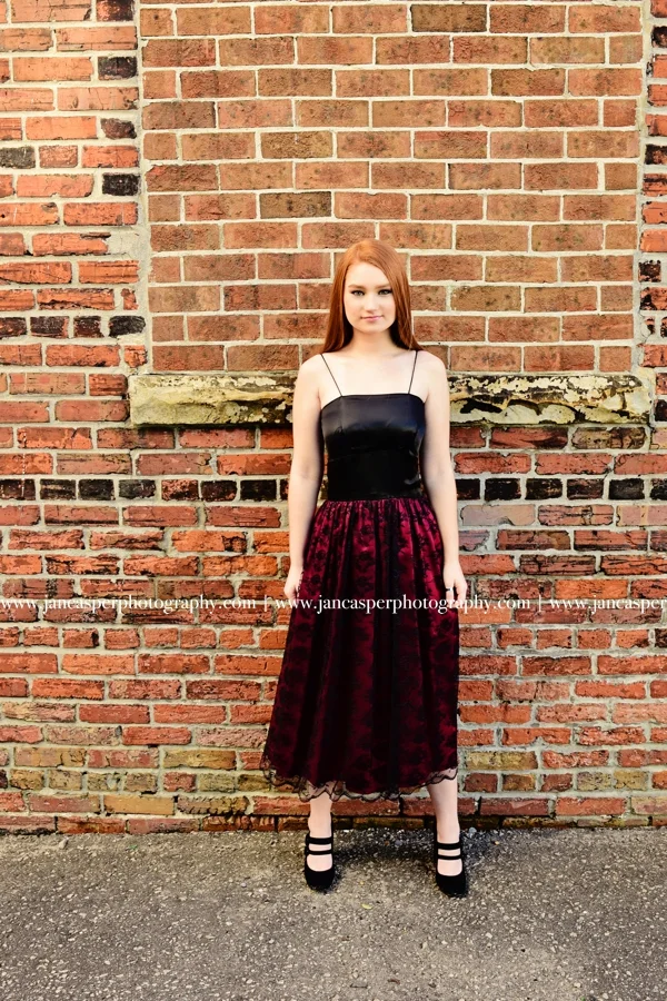 senior portrait Norfolk Virginia Jan Casper Photography neon district downtown Norfolk