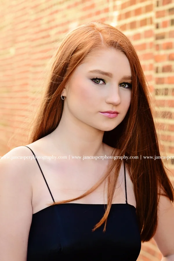 senior portrait Norfolk Virginia Jan Casper Photography neon district downtown Norfolk
