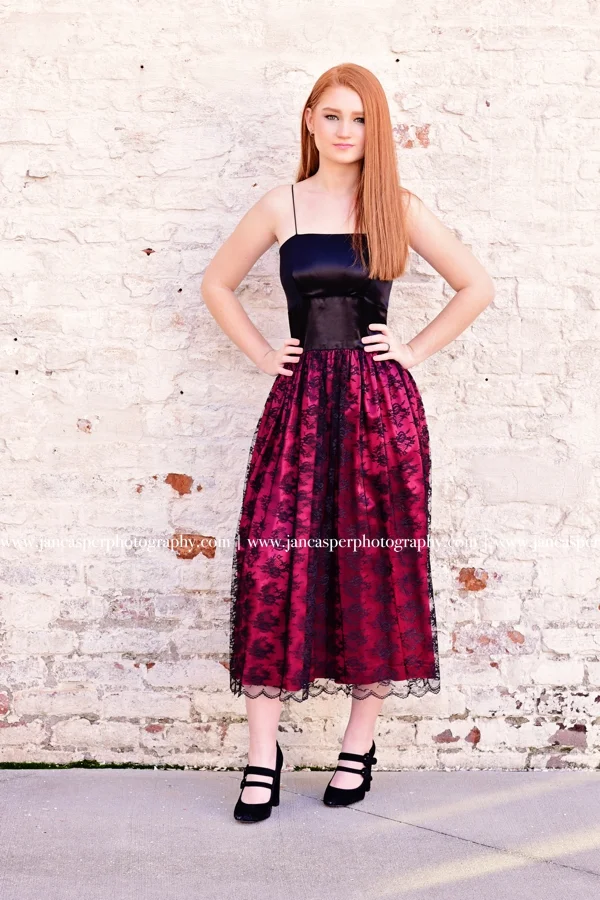 senior portrait Norfolk Virginia Jan Casper Photography neon district downtown Norfolk