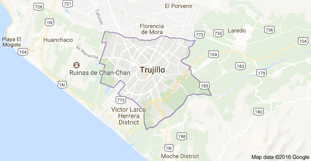 Trujillo, Peru map