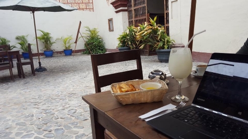 Working at Casona Deza Cafe