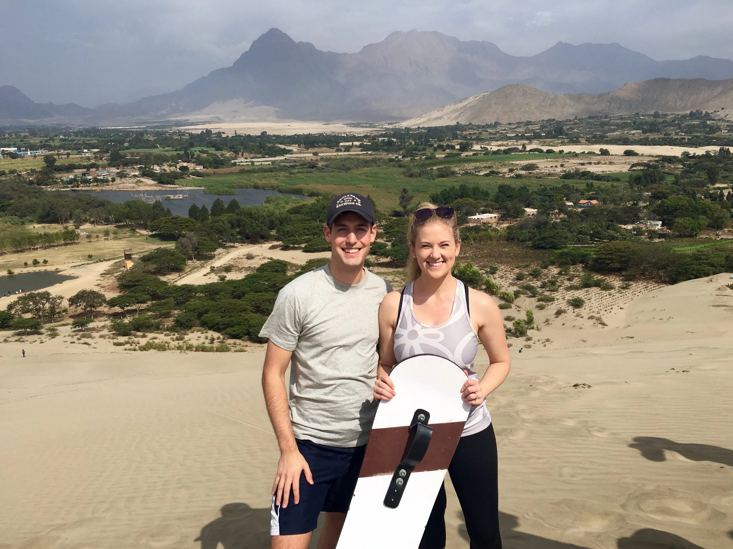Sandboarding the Conache sand dunes