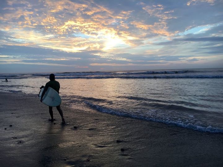 Surfing in Huanchaco, Peru
