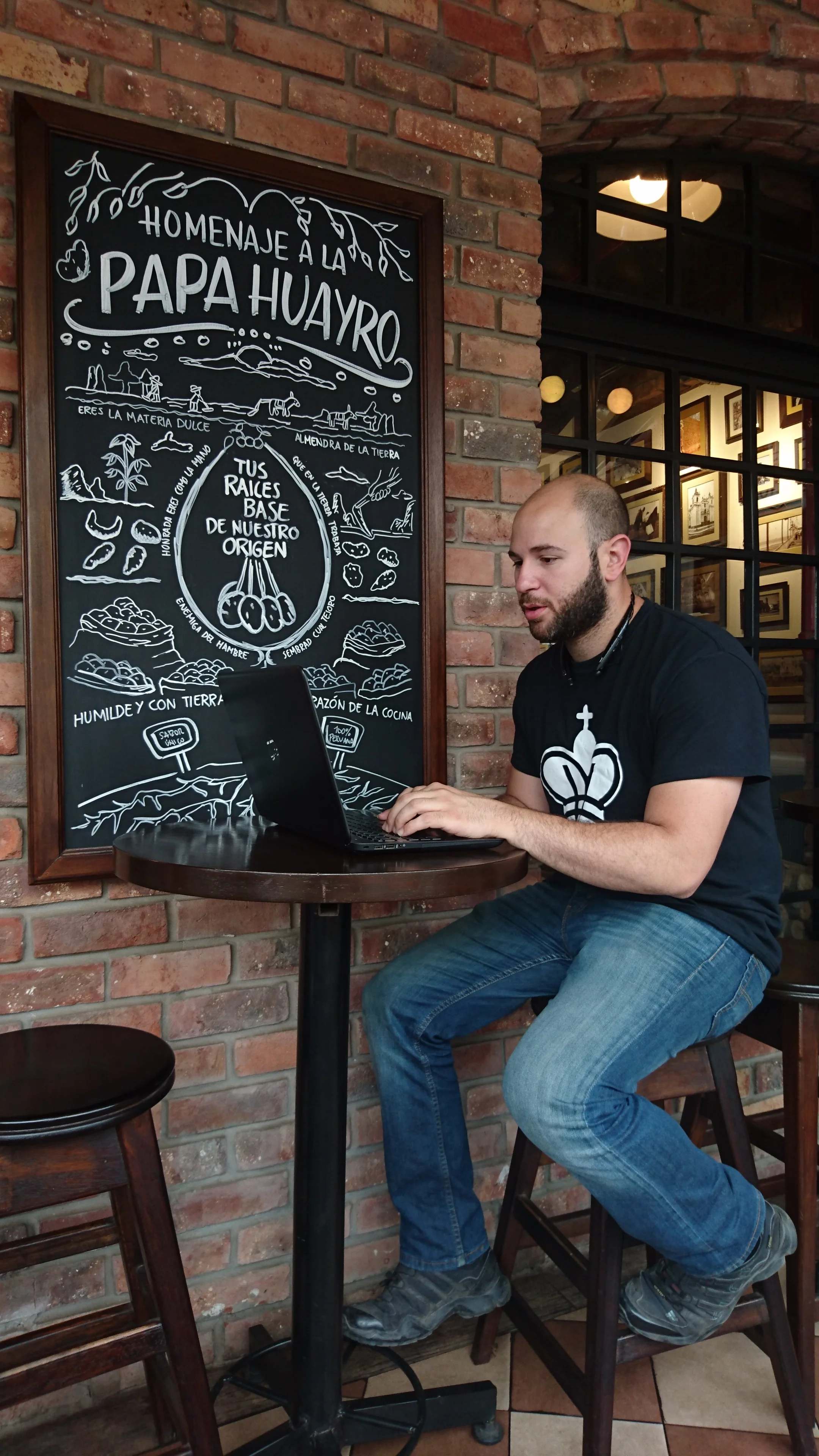 Working remotely at La Lucha in Trujillo, Peru