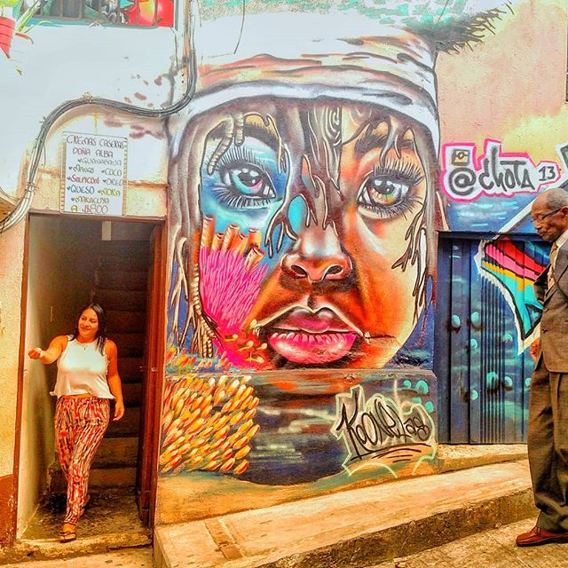 #streetartsaturday in #colombia, one of our choice locations for #socialimpact programs benefiting women in the communities we are privileged to work with. 
We love hunting down and snapping street art in our spare time and Colombia as a whole has so