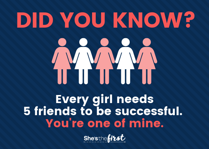 Learn more about the importance of girls’ groups and our Five Friends campaign.
