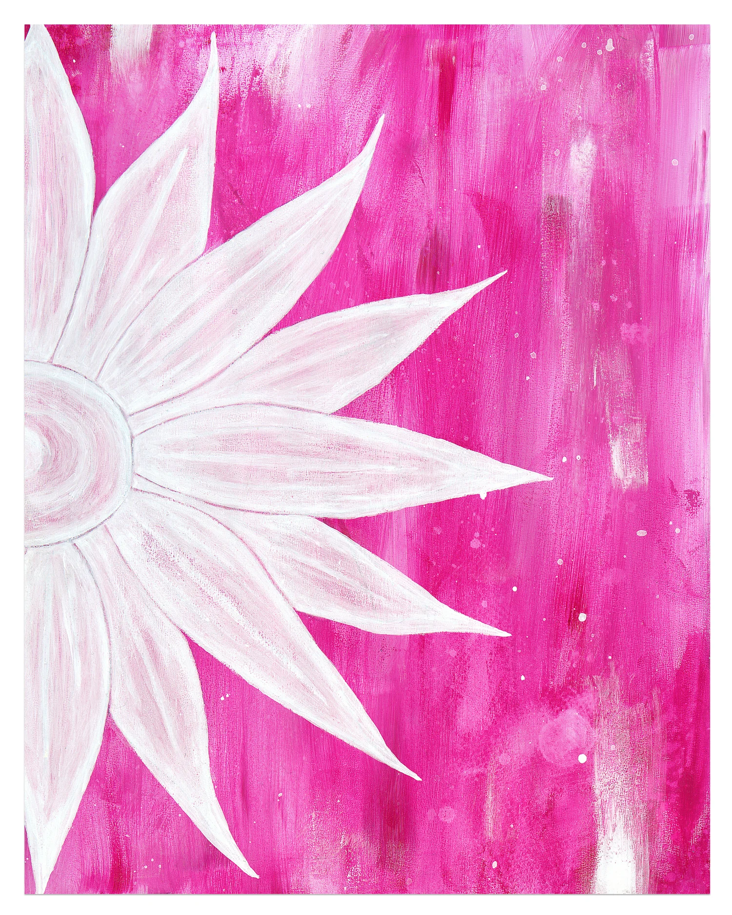 Pink Daisy Acrylic Wall Art