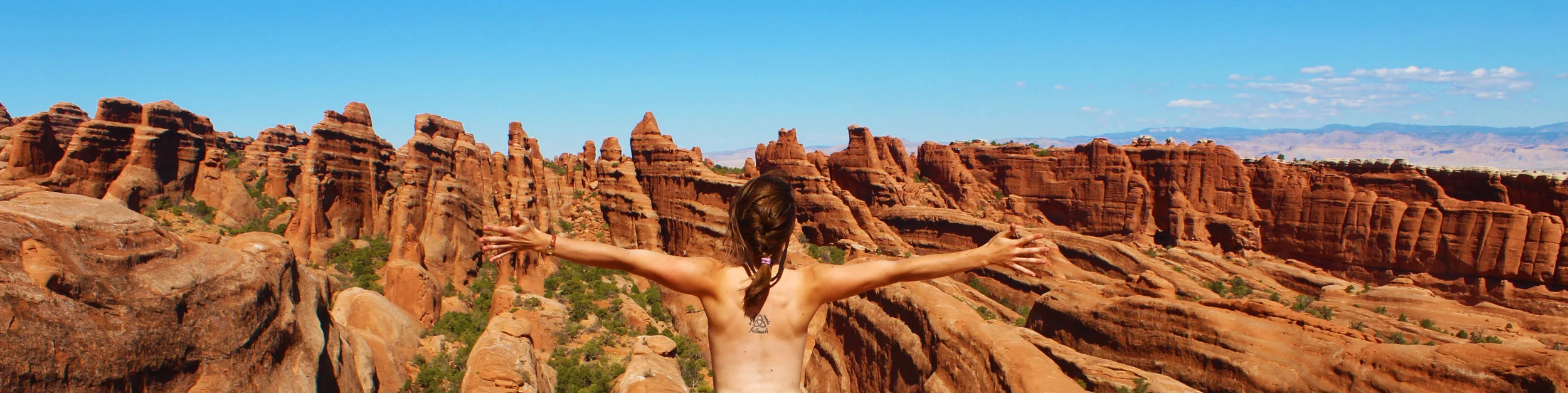 My well-timed and tasteful nature nude. What you don't get to see are all the embarrassing photos of my crouched down against the rock trying to hide from hikers down below.