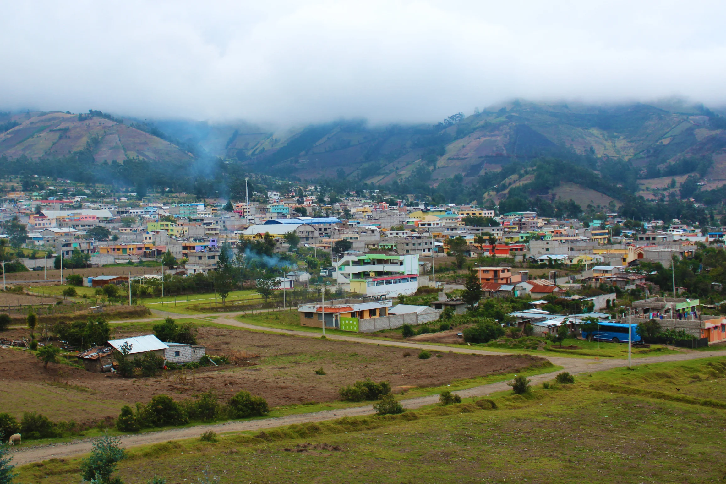 The city of Sigchos as seen from the main road leading out of town toward Chugchilan.