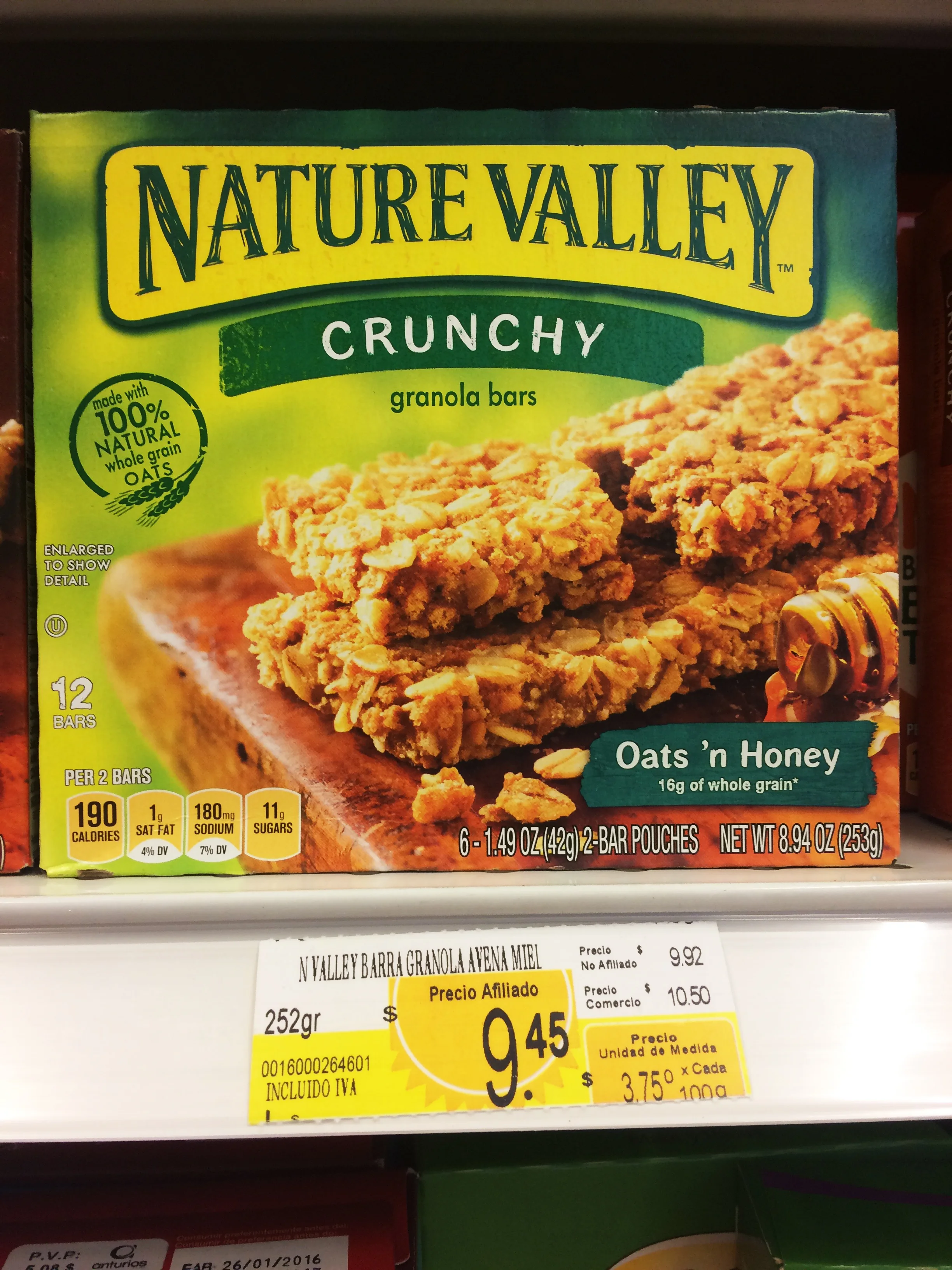 No, this isn't in a currency lower in value than US dollars. These six packages of granola crisps cost $9.45 in Ecuador.