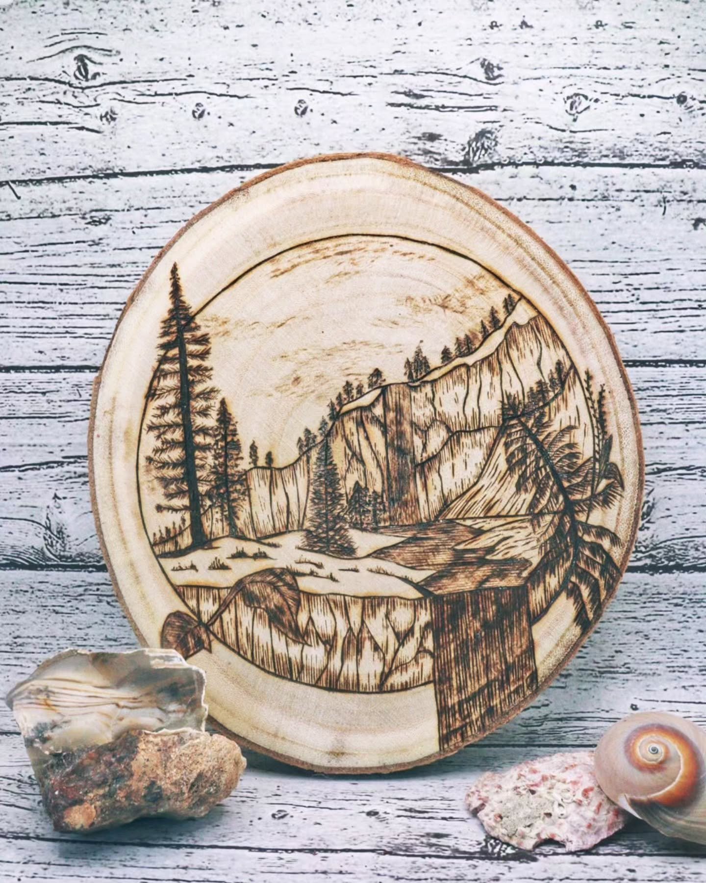 Some of the wood burnings that will be available ine week from today at the Lander Art Fair, starting at 9am. See you there!
&bull;
#pyrography #woodburning #woodart #pyrographyart #pyrographyartist #alwaystheadventure #recycled #recycledrope #upcycl