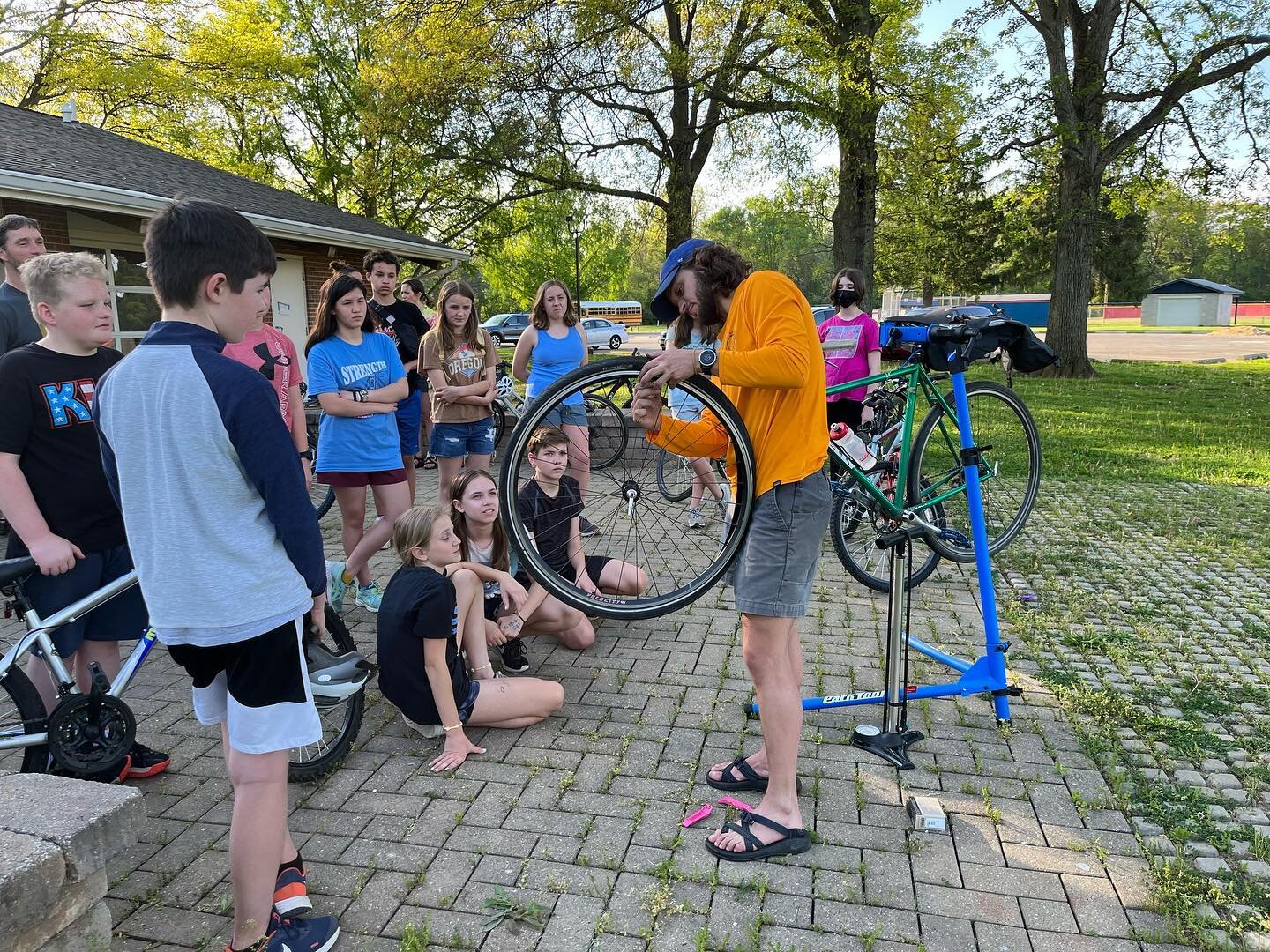 Our Ohio Parks trip is getting ready to ride! Looking forward to getting out on the trails this summer. 

Special thanks to Ian from @ridehome614 for going over basic bike maintenance and trail etiquette with us!