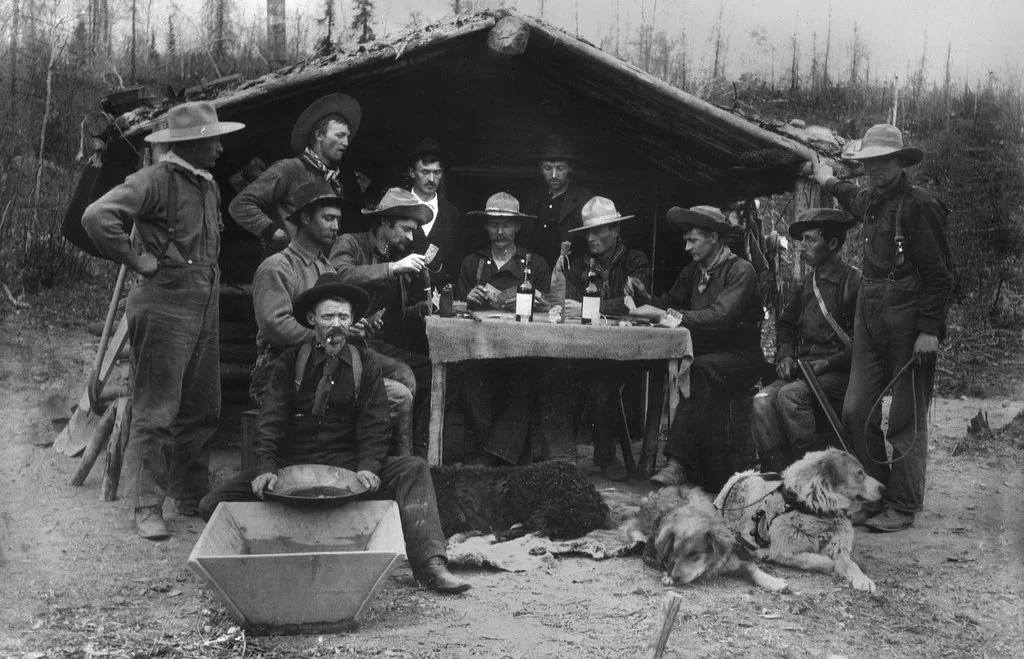mountain men, their whiskey and their dogs