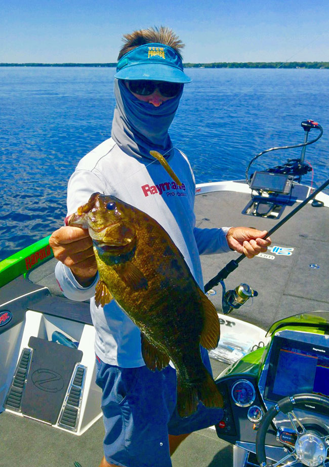 My best smallmouth of the week, a 3 3/4 pounder.
