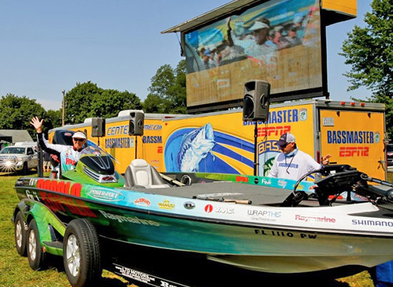 My best finish came of the season came at the Chesapeake Bay. Here I'm participating in the drive-thru weigh-in.