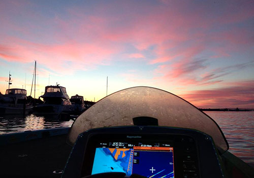 First light on Sturgeon Bay. Time to get busy!
