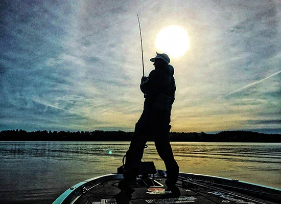 More than an hour run from take-off, I'm finally fishing at Ticonderoga.