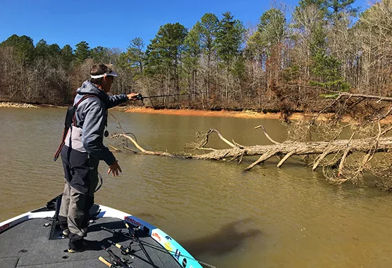 Laydowns make ideal holding places for pre-spawn bank runners.