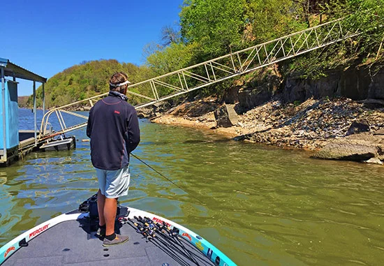 As the tournament progressed, the bass moved tighter to docks and shoreline features.